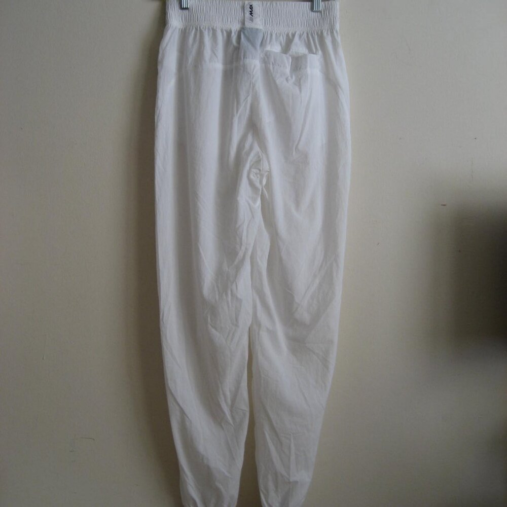 Nike Air Max Windbreaker Track Jogger Pants with Mesh Swoosh, White, Size Small - Picture 7 of 13